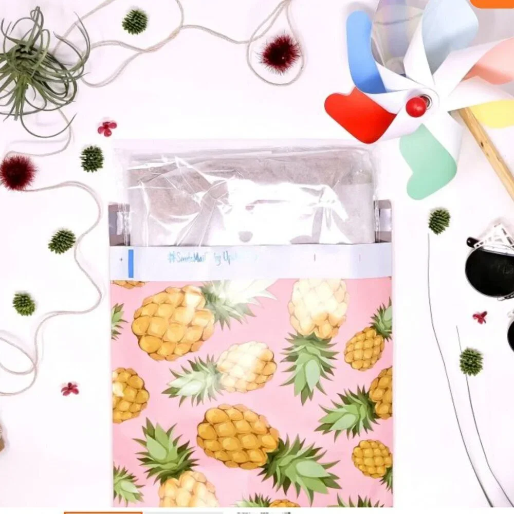 Lot of 20 Pineapple Poly Mailers 10x13 Pink Shipping Envelopes
